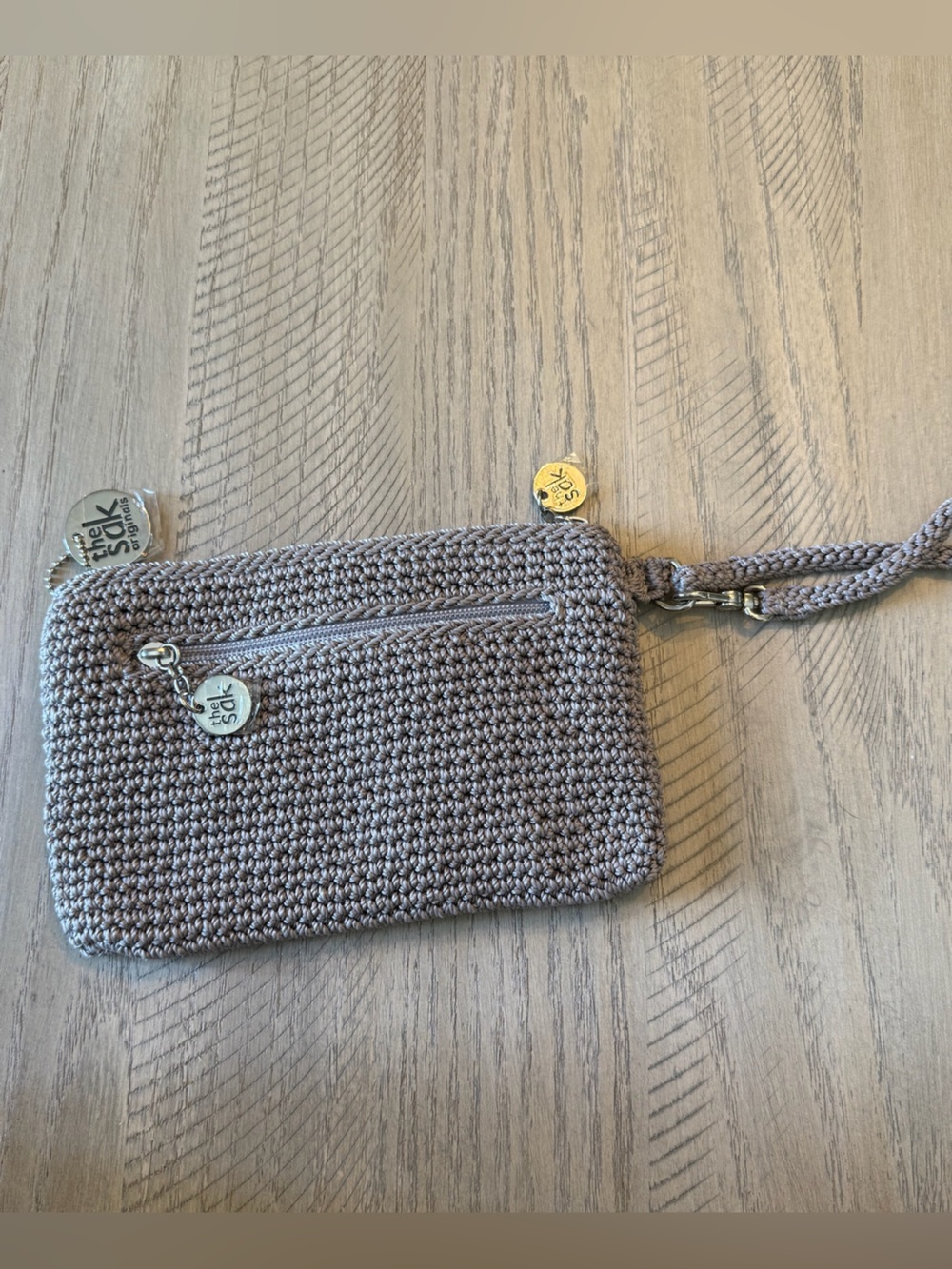NWT The Sak Crochet Wristlet Clutch